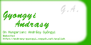 gyongyi andrasy business card